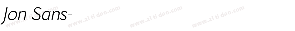 Jon Sans字体转换